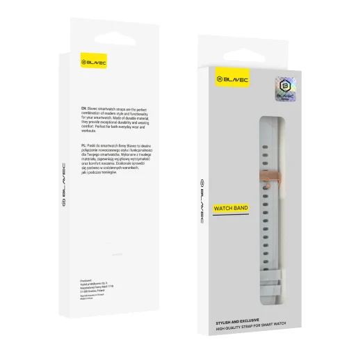 Blavec Universal szíj W17 Amber 18mm szilikon világosszürke - 4