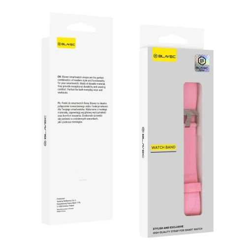 Blavec Watch pink szilikon szíj SB01 Active okosóra kiegészítő - 4