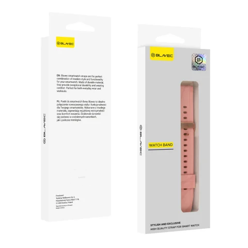 Blavec univerzális óraszíj W17 Amber 18mm szilikon rózsaszín - 4