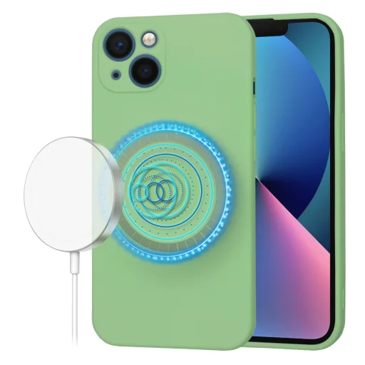  Techsuit - SoftFlex MagSafe - iPhone 13 - Mentazöld tok - 1