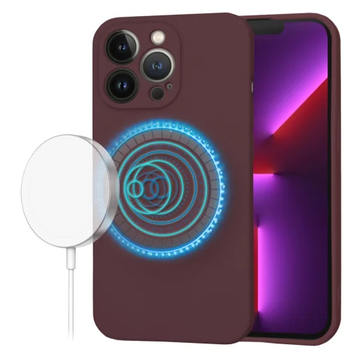  Techsuit - SoftFlex MagSafe - iPhone 13 Pro - Szilvavörös tok - 1
