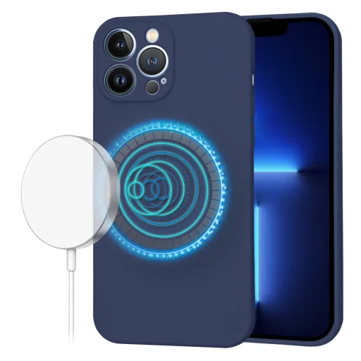  Techsuit - SoftFlex MagSafe - iPhone 13 Pro Max - Tengerészkék tok - 1