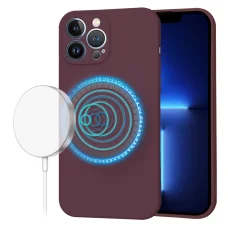  Techsuit - SoftFlex MagSafe - iPhone 13 Pro Max - Szilvavörös tok
