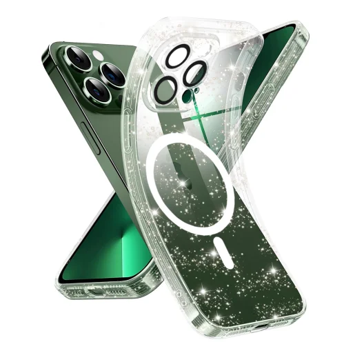  Techsuit - SparkleSkin MagSafe Sorozat - iPhone 13 Pro - Átlátszó tok - 1