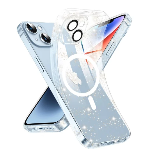  Techsuit - SparkleSkin MagSafe Sorozat - iPhone 14 - Átlátszó tok - 1