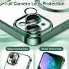  Techsuit - Luxus Kristály MagSafe - iPhone 13 - Mélyzöld tok thumbnail