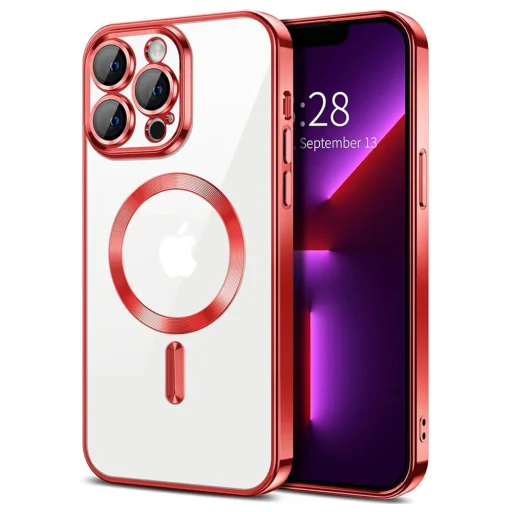  Techsuit - Luxus Kristály MagSafe - iPhone 13 Pro - Piros tok - 1