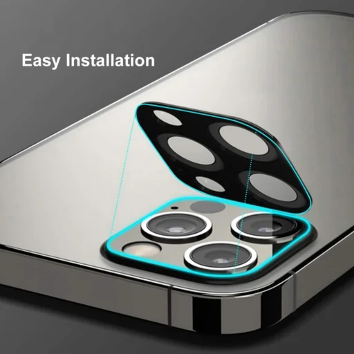 Techsuit - Kompletné sklo na kameru - iPhone 11 - Čierna sklenená fólia - 3