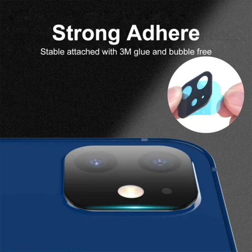 Techsuit - Kompletné sklo na kameru - iPhone 11 - Čierna sklenená fólia - 5