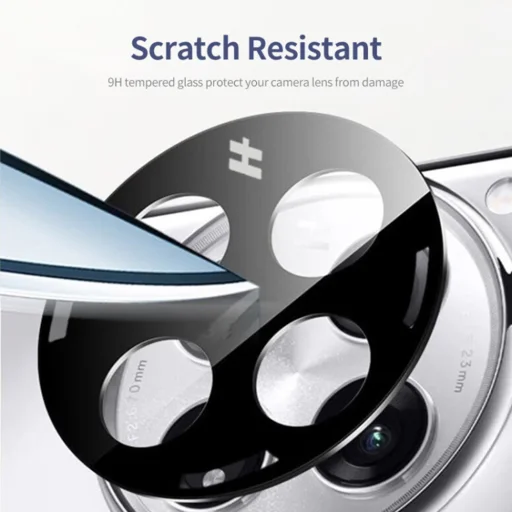  Techsuit - Teljes Kameravédő Üveg - OnePlus 12 - Fekete üvegfólia - 3