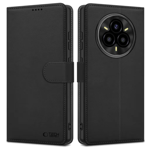 Tech-protect Wallet Xiaomi Redmi Note 14 Pro Plus 5G matt fekete tok - 1