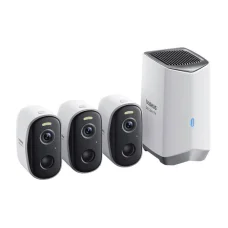 Kültéri Biztonsági Kamera N1 Baseus 2K 3-Kamera Készlet (fehér)