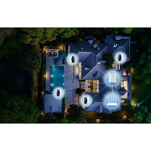 Kültéri Biztonsági Kamera N1 Baseus 2K 3-Kamera Készlet (fehér) - 12