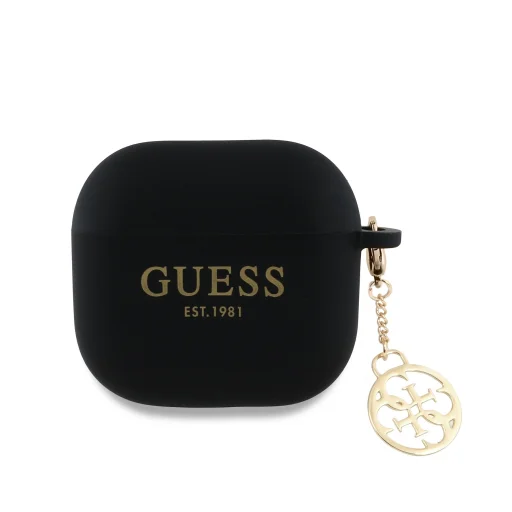 Guess 4G Charm Szilikon Tok AirPods 4-hez Fekete - 1
