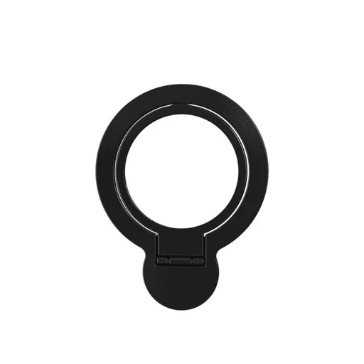  Techsuit - MagSafe Telefontartó Gyűrű (MPR4) - Kerek Alakú, Alumínium Ötvözet - Fekete - 1