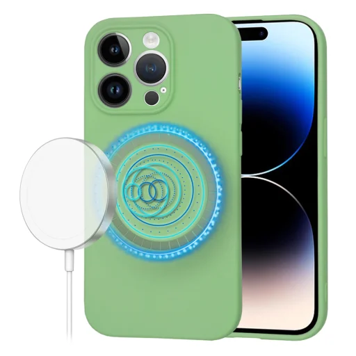  Techsuit - SoftFlex MagSafe - iPhone 14 Pro - Mentazöld tok - 1