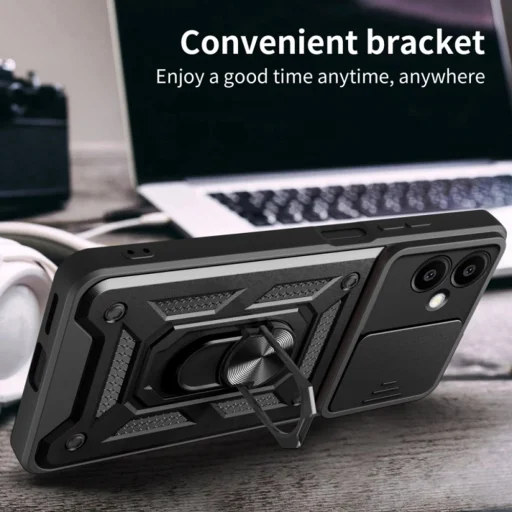 Techsuit - CamShield Sorozat - Samsung Galaxy S25 Edge - Kék tok - 3