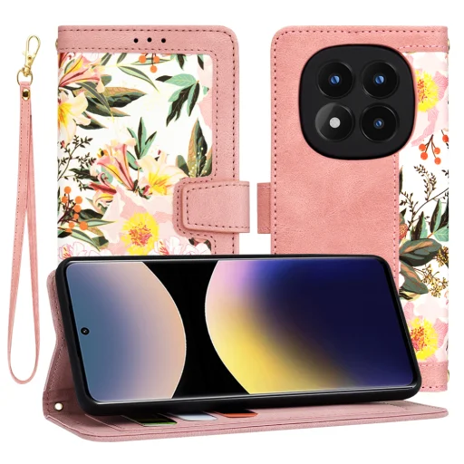  Techsuit - FlipCraft - Xiaomi Redmi Note 14 Pro 4G / Poco F7 - Leányálom Rózsaszín tok - 1