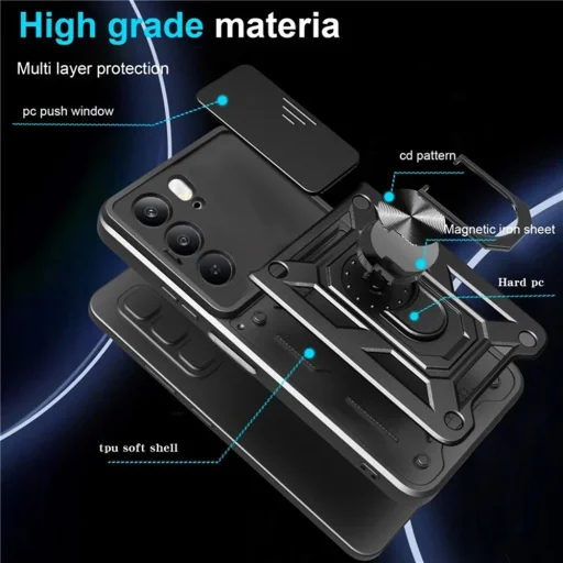  Techsuit - CamShield sorozat - Realme C75 - Fekete tok - 2