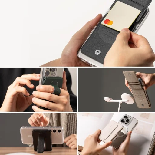 Ringke Wallet Slide Grip MagSafe Univerzális Mágneses Kártyatartó Fekete - 5