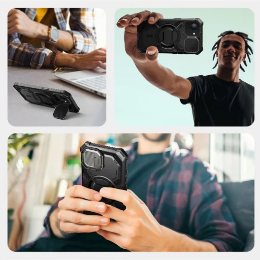  iPhone 16e fekete Supcase Iblsn Armorbox Mag Magsafe tok - 5