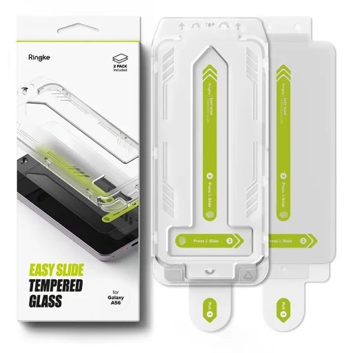 Edzett Üveg Ringke Könnyű Csúszás 2 db-os Galaxy A56 5g Átlátszó üvegfólia - 7