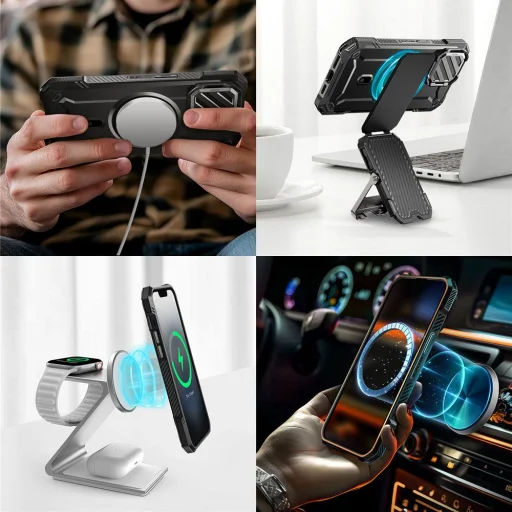  iPhone 16e fekete Supcase Ub Xt Mag Magsafe tok - 5