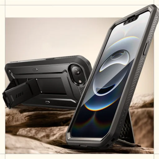  iPhone 16e/17e Fekete Supcase Unicorn Beetle Pro tok - 3