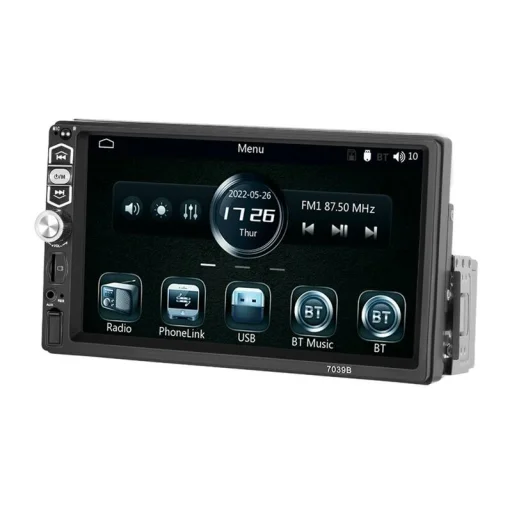 Autómonitor 7,0" Podofo A3061 Carplay&Android Auto, Bluetooth 5.1 - 3