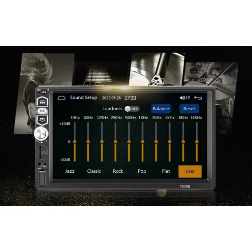 Autómonitor 7,0" Podofo A3061 Carplay&Android Auto, Bluetooth 5.1 - 8