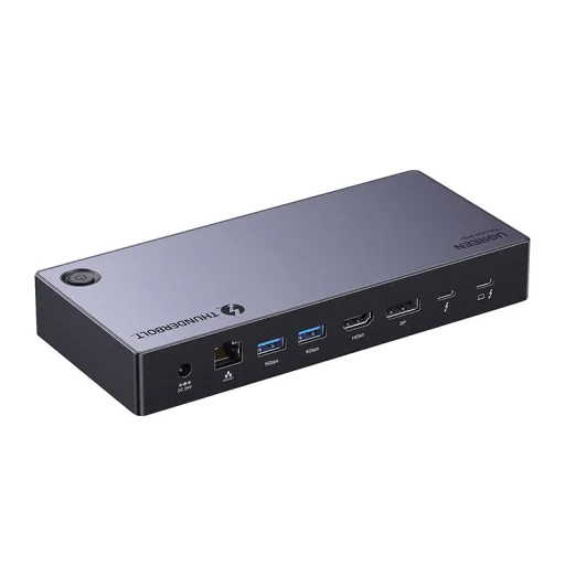 Ugreen Revodok Max 313 Thunderbolt 4 dokkolóállomás (2x USB 3.0, USB 3.2, USB-C 3.2, HDMI 2.1, DisplayPort 1.4, SD/microSD, RJ45, AUX 3.5mm, PD 140W) - 2