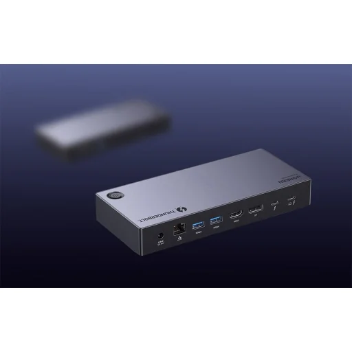 Ugreen Revodok Max 313 Thunderbolt 4 dokkolóállomás (2x USB 3.0, USB 3.2, USB-C 3.2, HDMI 2.1, DisplayPort 1.4, SD/microSD, RJ45, AUX 3.5mm, PD 140W) - 8