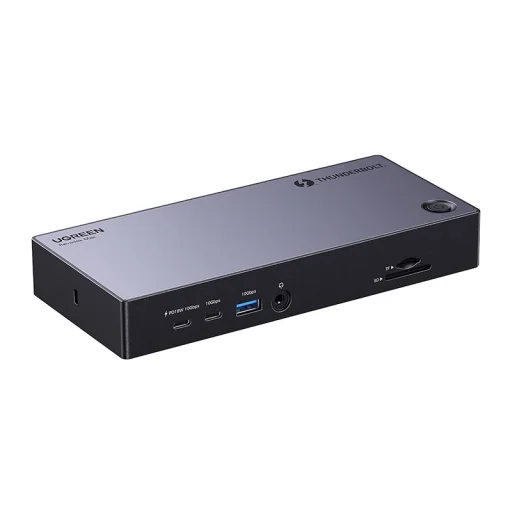 Ugreen Revodok Max 313 Thunderbolt 4 dokkolóállomás (2x USB 3.0, USB 3.2, USB-C 3.2, HDMI 2.1, DisplayPort 1.4, SD/microSD, RJ45, AUX 3.5mm, PD 140W) - 1