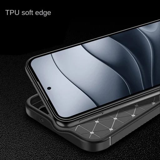  Techsuit - KarbonSzálas - Xiaomi Redmi Note 14 4G - Fekete tok - 2