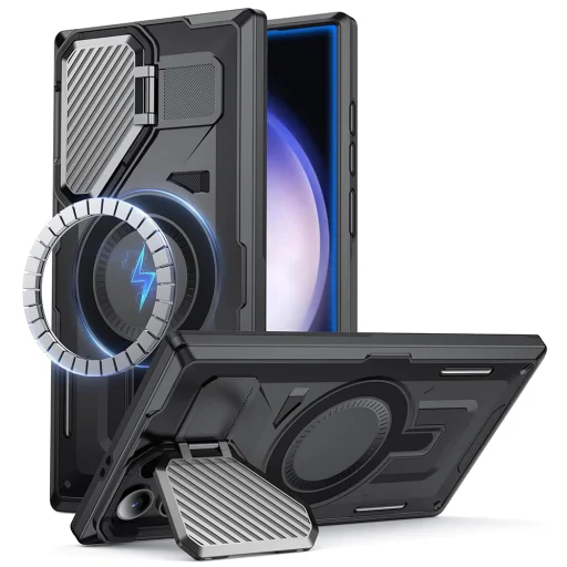  Techsuit - CamVault MagSafe - Samsung Galaxy S22 Ultra 5G / S23 Ultra - Fekete tok - 1