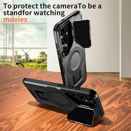  Techsuit - CamVault MagSafe - Samsung Galaxy S24 FE - Fekete tok - 4