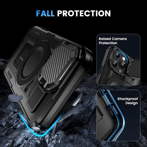  iPhone 17 Pro Max Fekete CamVault MagSafe tok - Techsuit. - 6