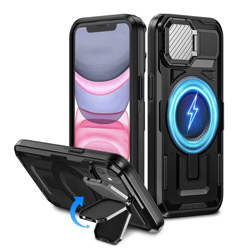 Techsuit - CamVault MagSafe - iPhone 11 / iPhone XR - Fekete tok - 1