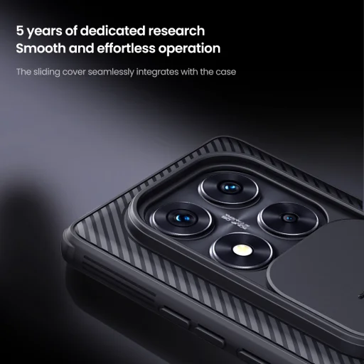  Xiaomi Redmi Note 14 Pro 5G/Poco X7 5G fekete Nillkin CamShield PRO kemény tok - 3