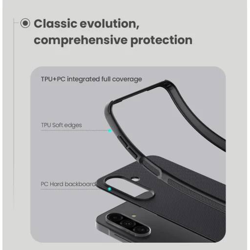 Nillkin Super Frosted PRO Mágneses hátlap tok Samsung Galaxy A26 5G-hez Fekete - 5