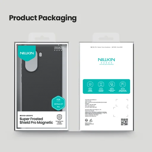 Nillkin Super Frosted PRO mágneses hátlap tok Xiaomi Poco X7 Pro 5G fekete - 8