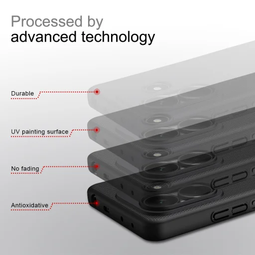 Nillkin Super Frosted hátlap tok Xiaomi Redmi Note 14 5G-hez fekete - 3