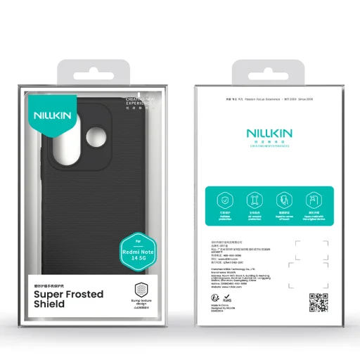 Nillkin Super Frosted hátlap tok Xiaomi Redmi Note 14 5G-hez fekete - 6