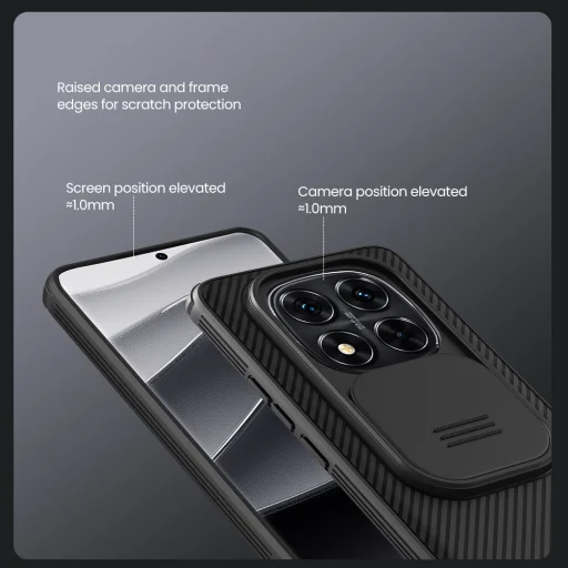 Nillkin CamShield PRO Hard tok Xiaomi Redmi Note 14 Pro Plus 5G kék - 4