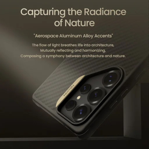 Nillkin Synthetic Fiber PRO Mágneses Kemény Tok Samsung Galaxy S25 Ultra Fekete - 7