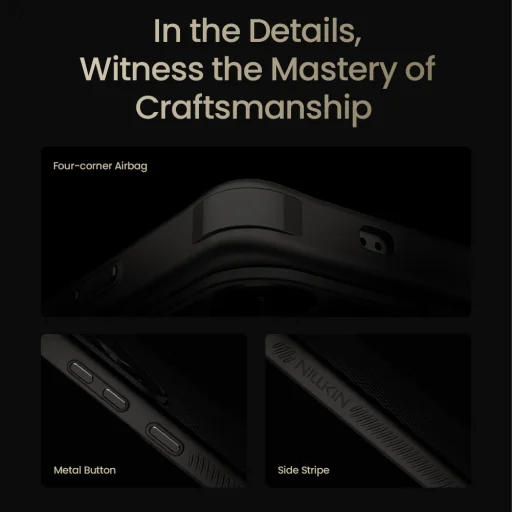 Nillkin Synthetic Fiber PRO Mágneses Kemény Tok Samsung Galaxy S25 Ultra Fekete - 8