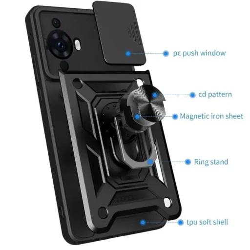  Techsuit - CamShield Sorozat - Huawei nova 11 / nova 12s - Fekete tok - 3