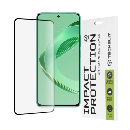  Techsuit - 111D Teljes Borítású / Teljes Ragasztású Üveg - Huawei nova 11 SE / 12 SE - Fekete üvegfólia - 1