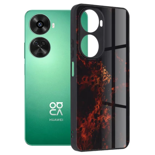  Techsuit - Glaze sorozat - Huawei nova 11 SE / 12 SE - Vörös Köd tok - 1