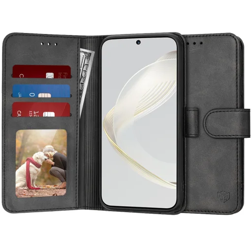  Techsuit - Napló könyv - Huawei nova 11 / nova 12s - Fekete tok - 1